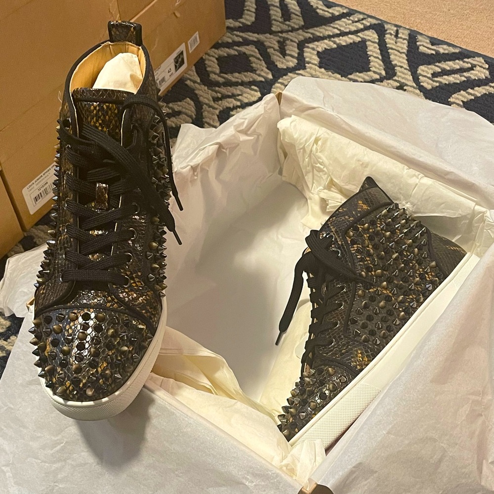 Christian Louboutin Brown studded